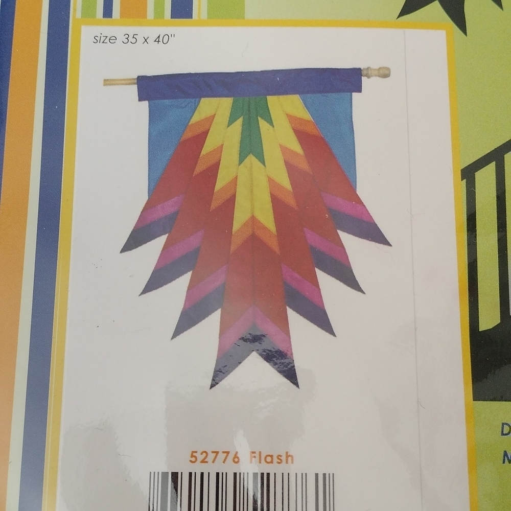 Flash Rainbow House Flag 32" x 40" Decorative Embroidery Fabric David Ti
